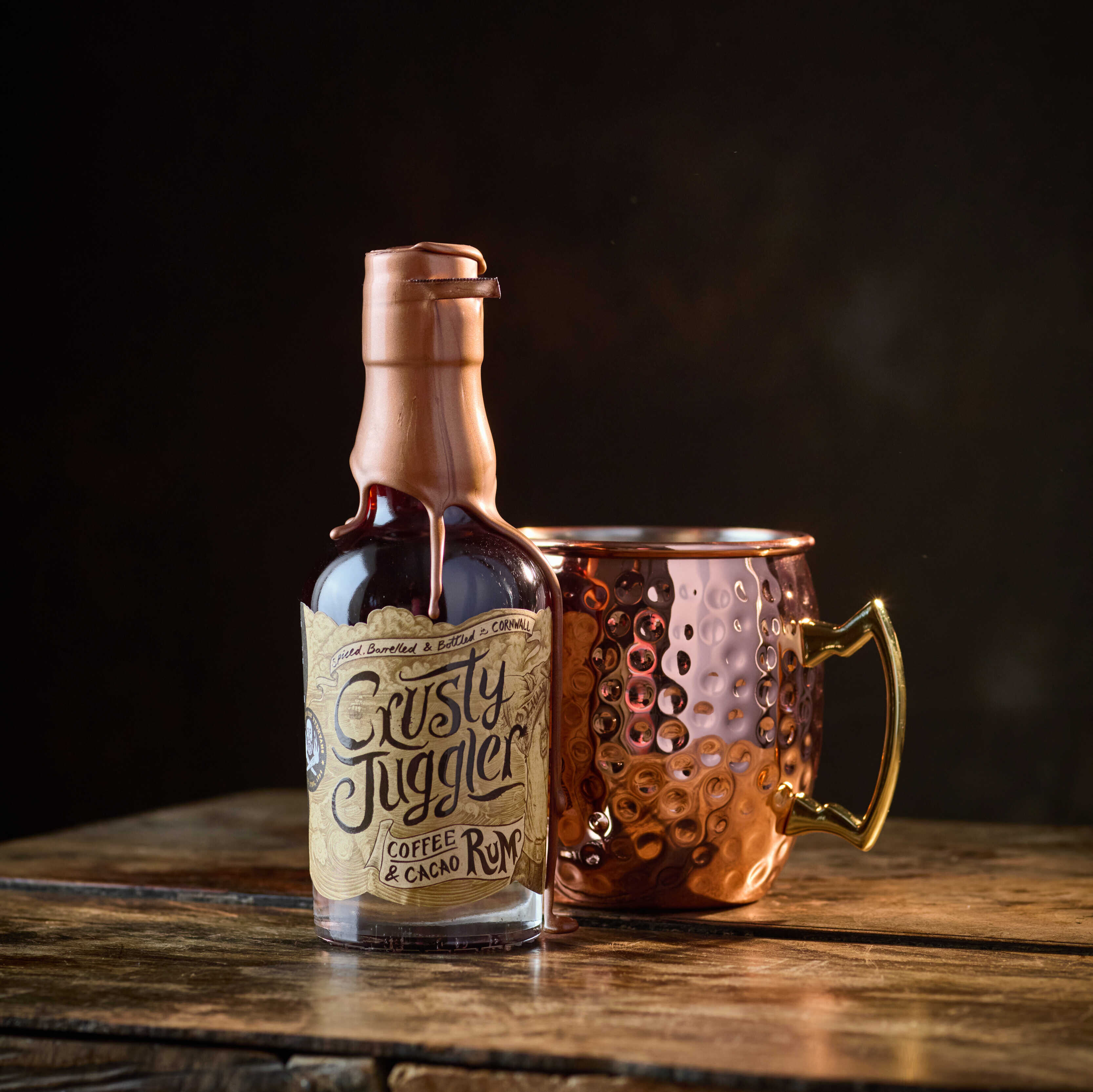 Crusty Juggler Rum 20cl with Large Copper Mug