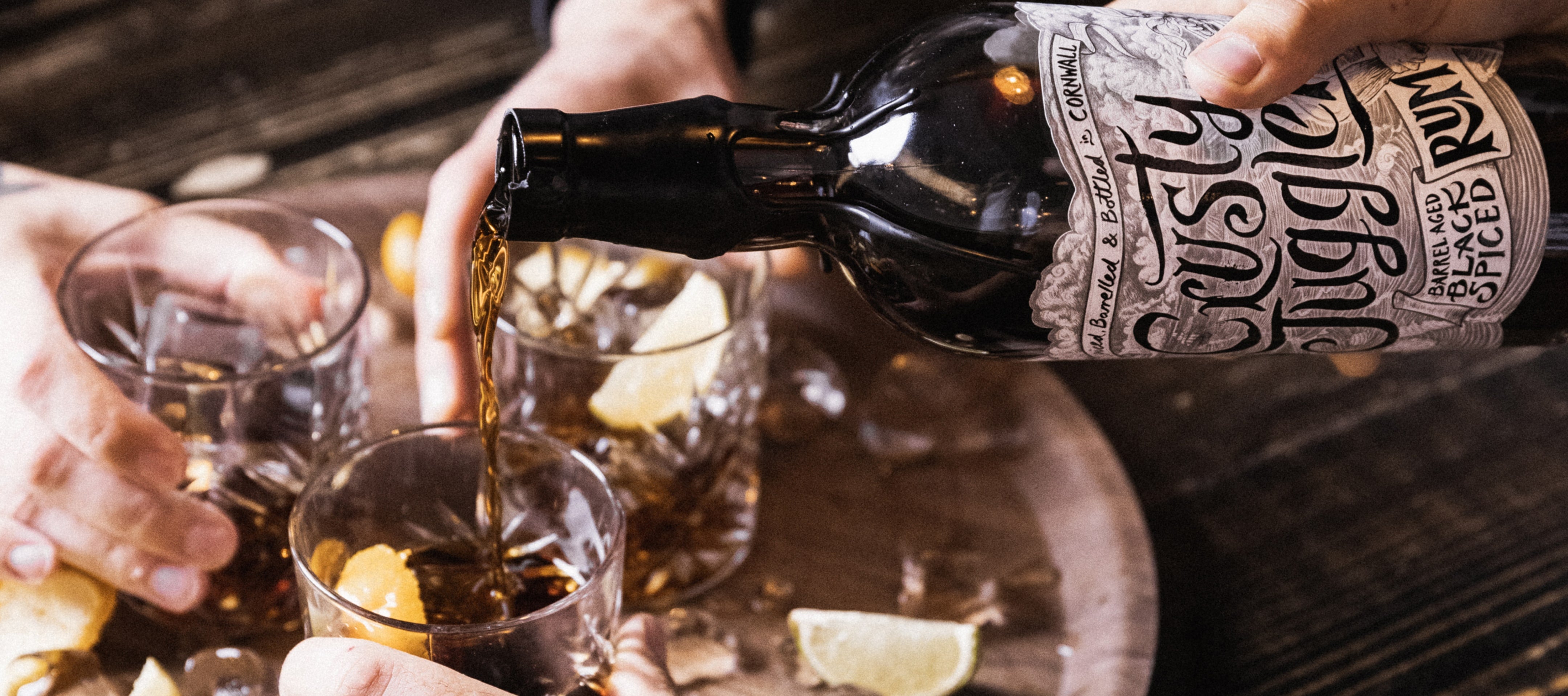 Crusty Juggler Pouring Rum