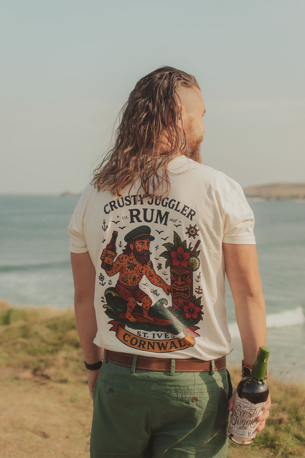 Crusty Juggler Apparel Surf T-shirt White