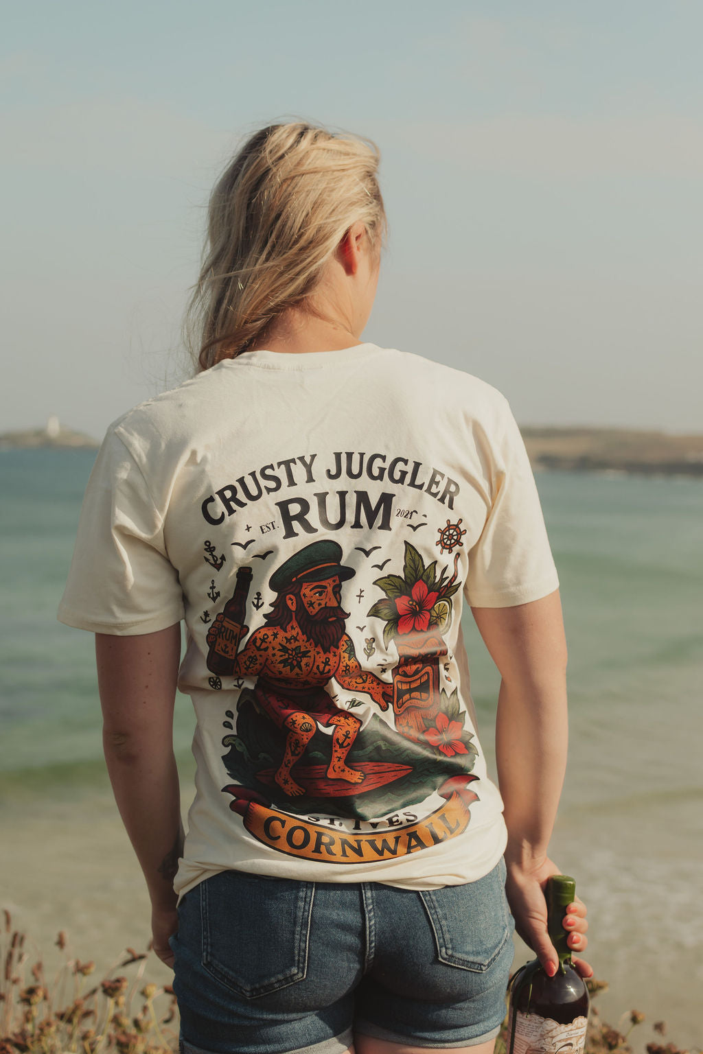 Crusty Juggler Apparel Surf T-shirt White