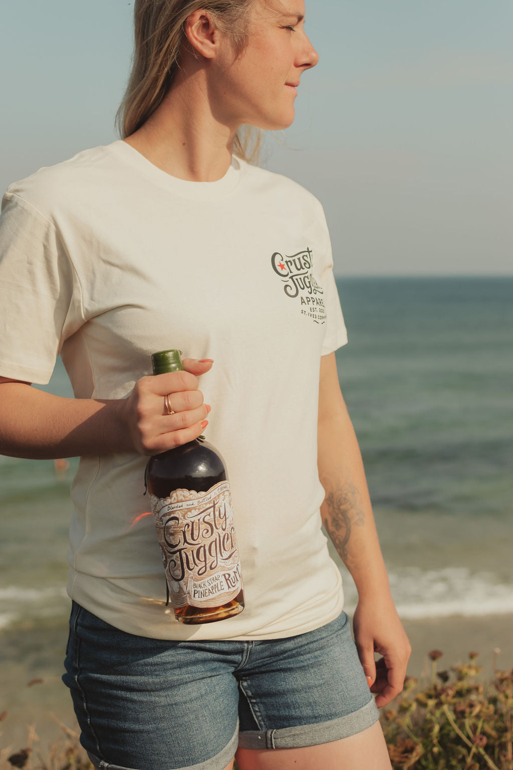 Crusty Juggler Apparel Surf T-shirt White